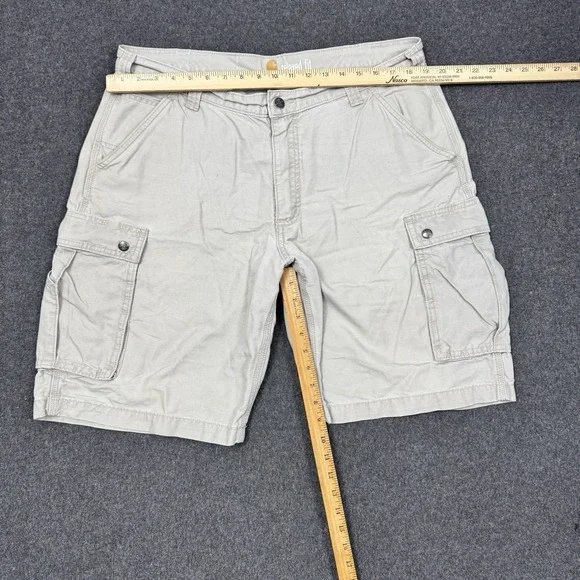 Carhartt Cargo Shorts 38 Relaxed Fit Khaki Work Utility Casual - Picture 4 of 8